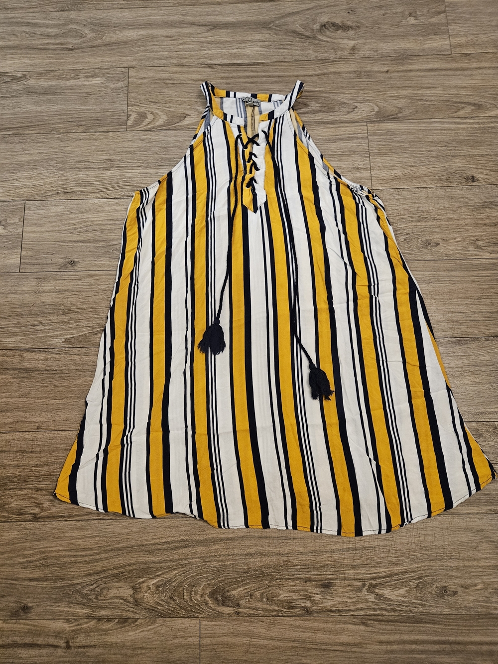 J for Justify Halter Tank Dress With Vertical Stripes Size 3X